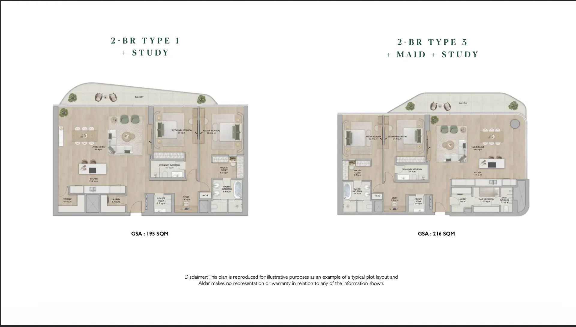 2 Bedroom Type 1 & Type 3