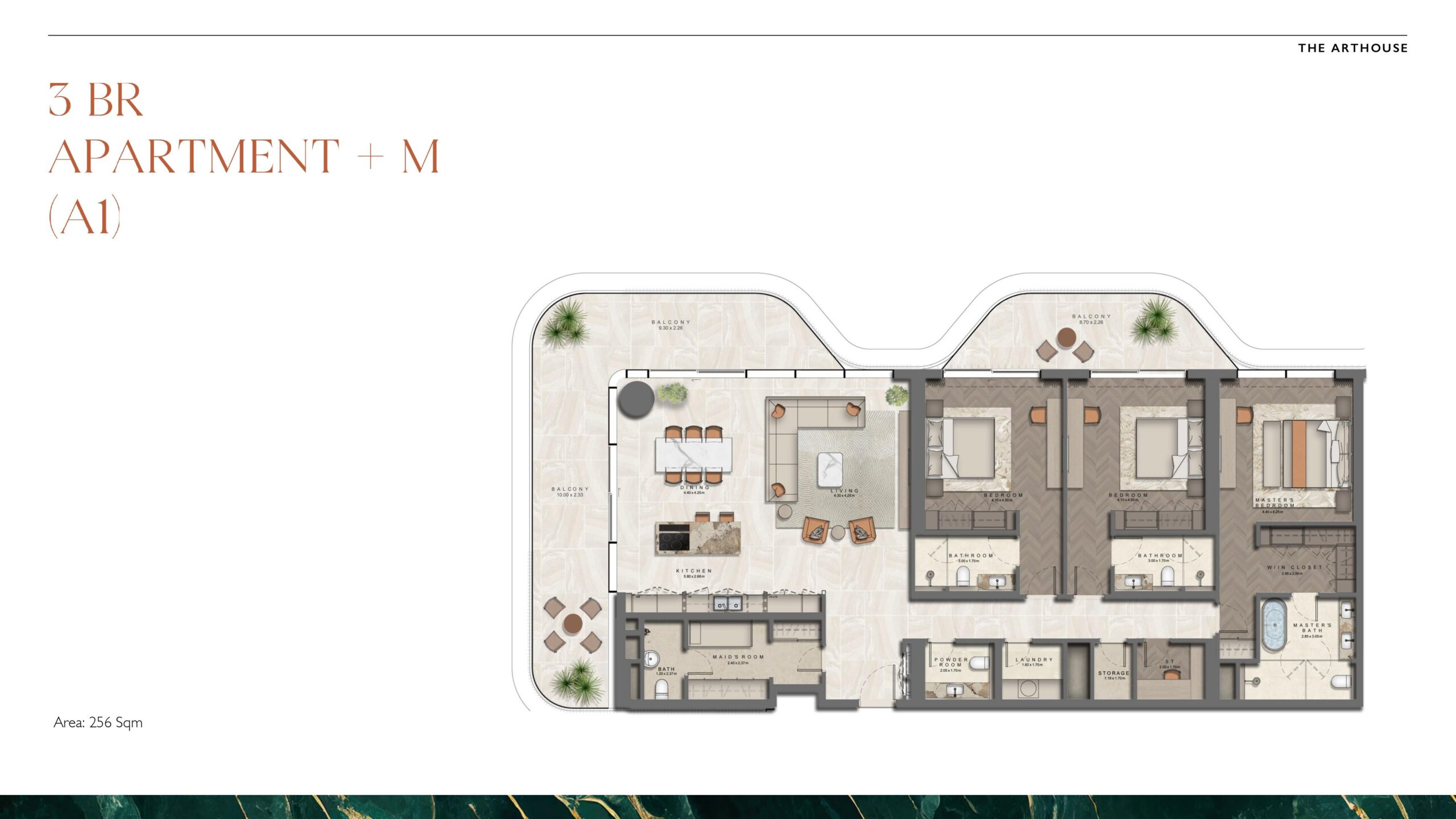 3BR A1 Apartment at The Arthouse Abu Dhabi