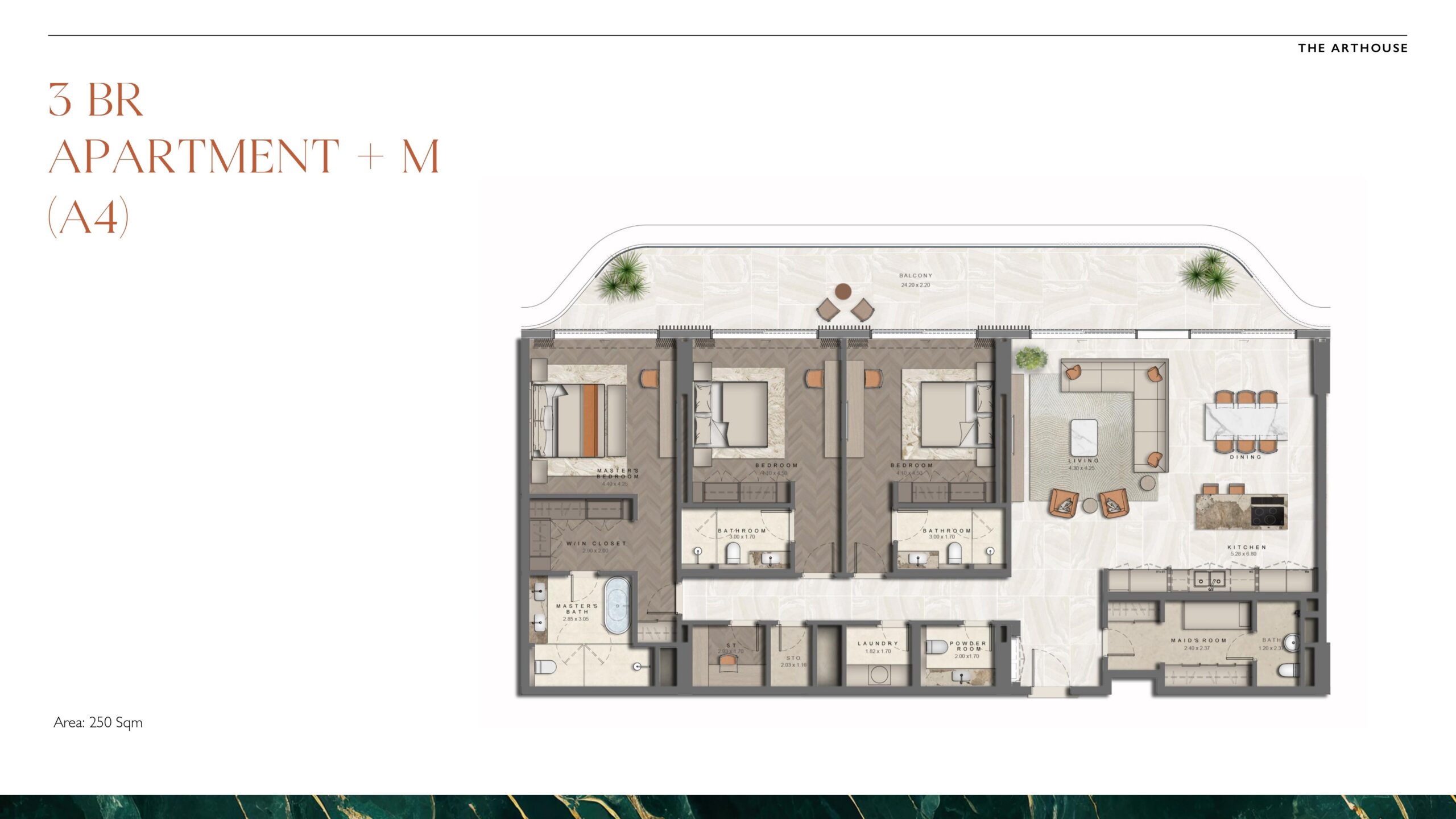 3BR A4 Apartment at The Arthouse Abu Dhabi