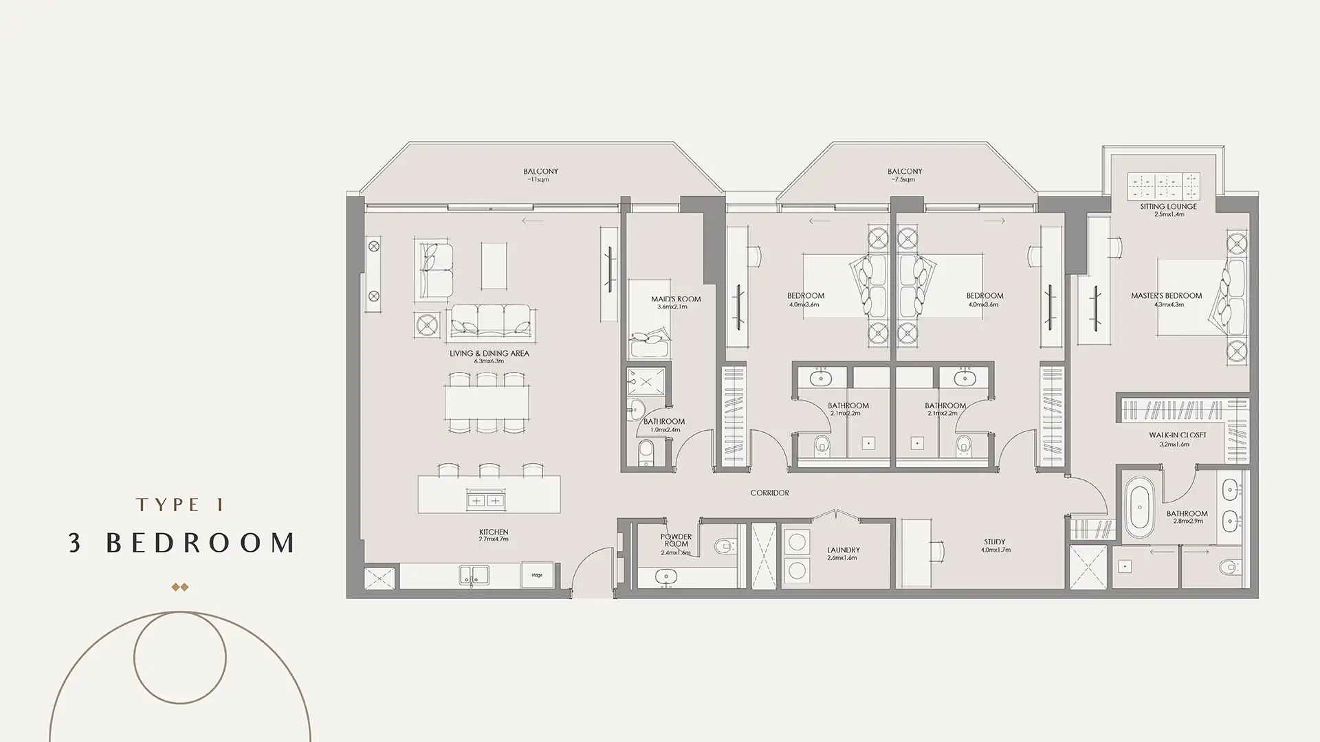 3 Bedroom Type 1