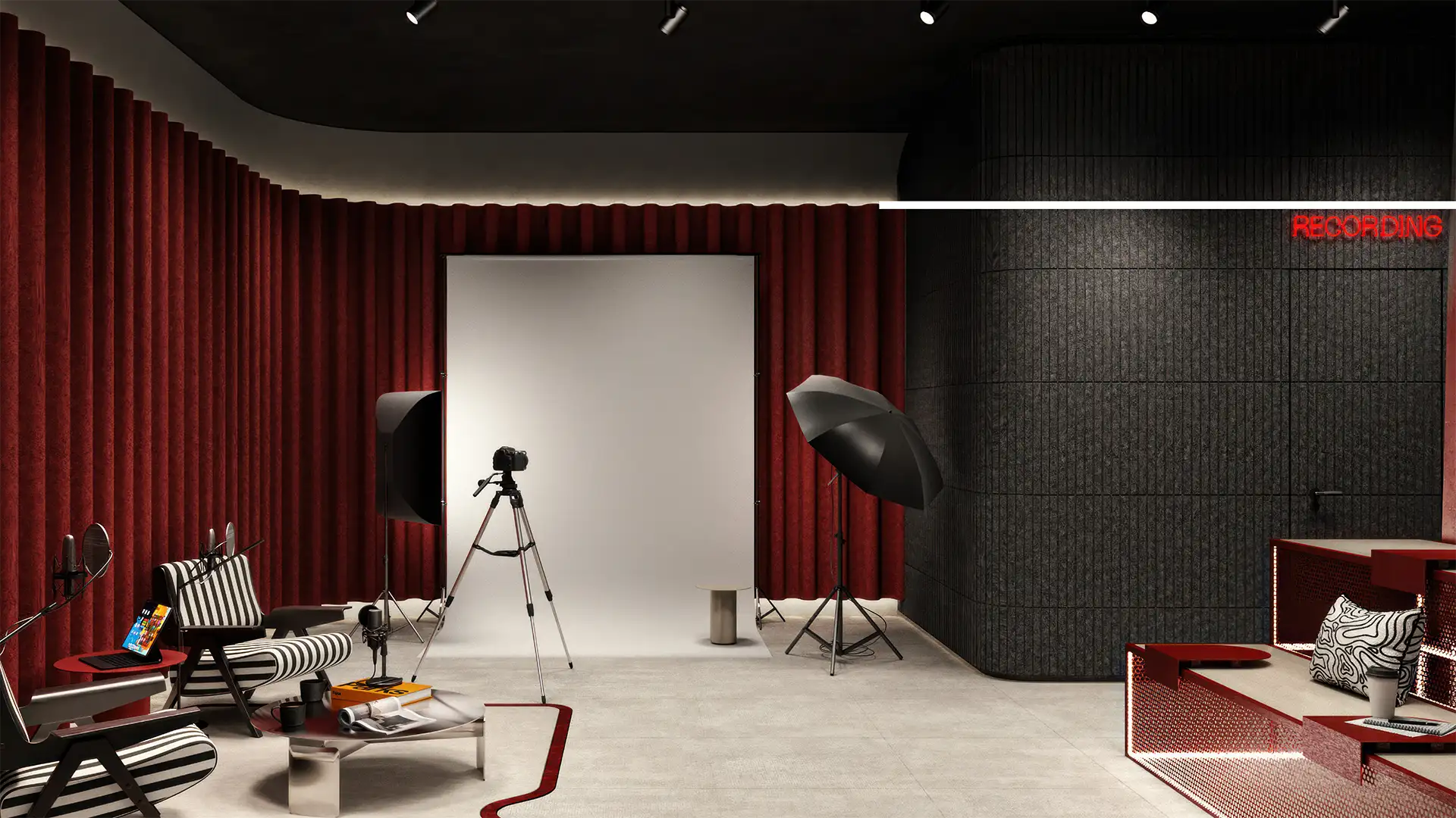 Podcast studio and creative space at Manarat Living