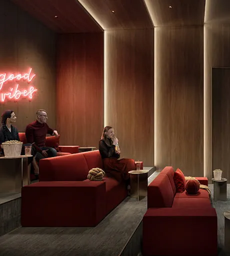 Residents’ lounge and social spaces at Manarat Living Abu Dhabi