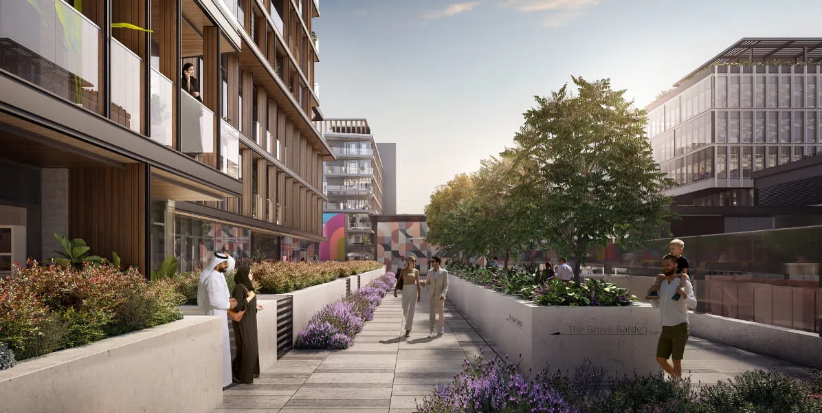 Canopy garden walkway at Grove Museum Views Saadiyat