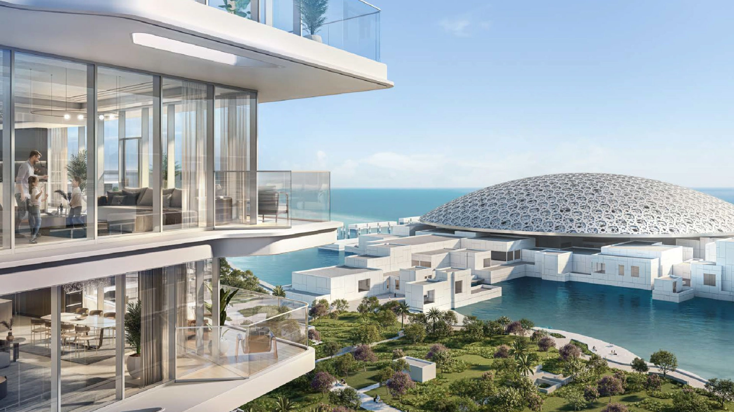 Elegant residences designed for modern luxury, overlooking Saadiyat’s cultural district.