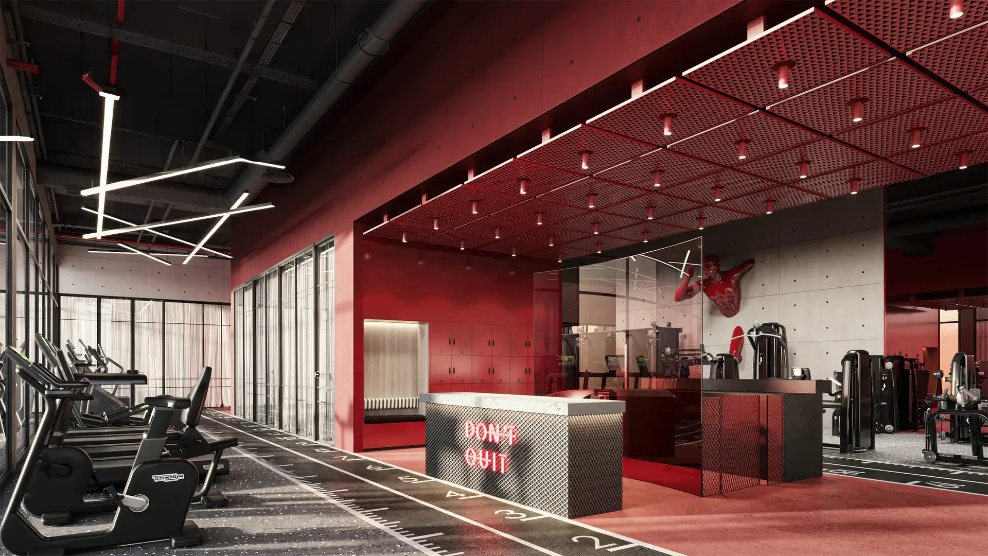 Fitness center and gym at Manarat Living Abu Dhabi