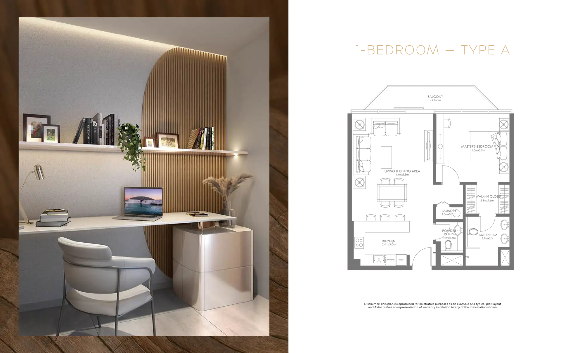 2 bedroom apartment floor plan at Louvre Abu Dhabi Residences