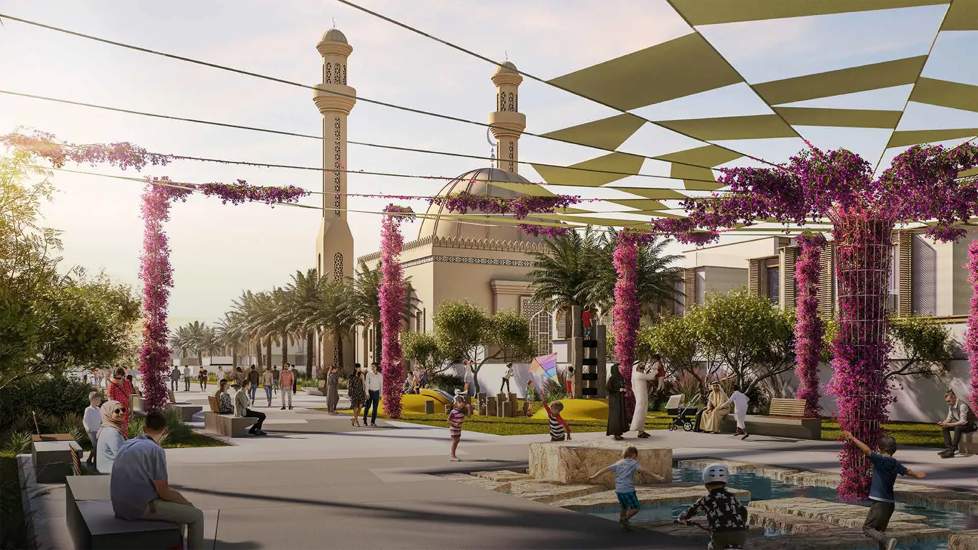 Community mosque within Saadiyat Lagoons residential development