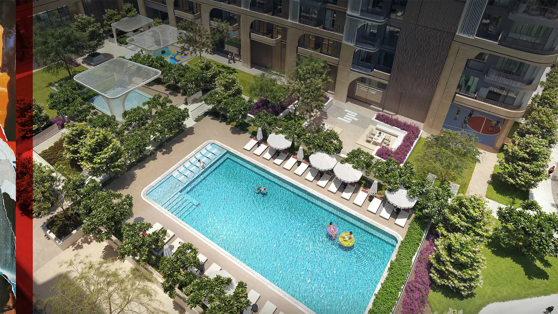 Swimming pool and leisure deck at Manarat Living Saadiyat Island