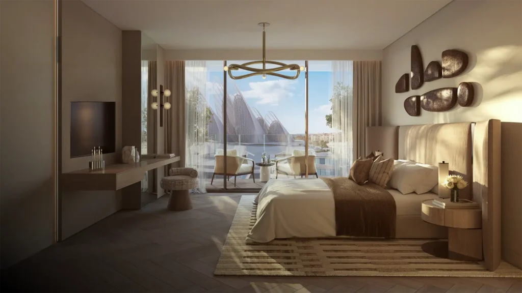 Contemporary living spaces at The Row Saadiyat